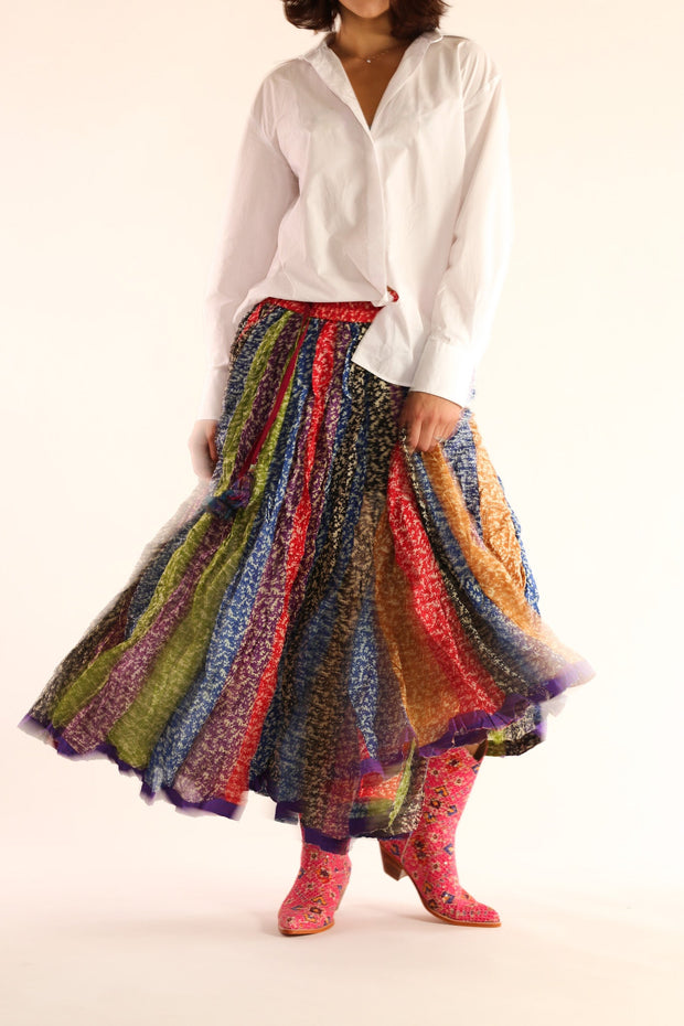 COTTON SKIRT QUINA - sustainably made MOMO NEW YORK sustainable clothing, skirt slow fashion