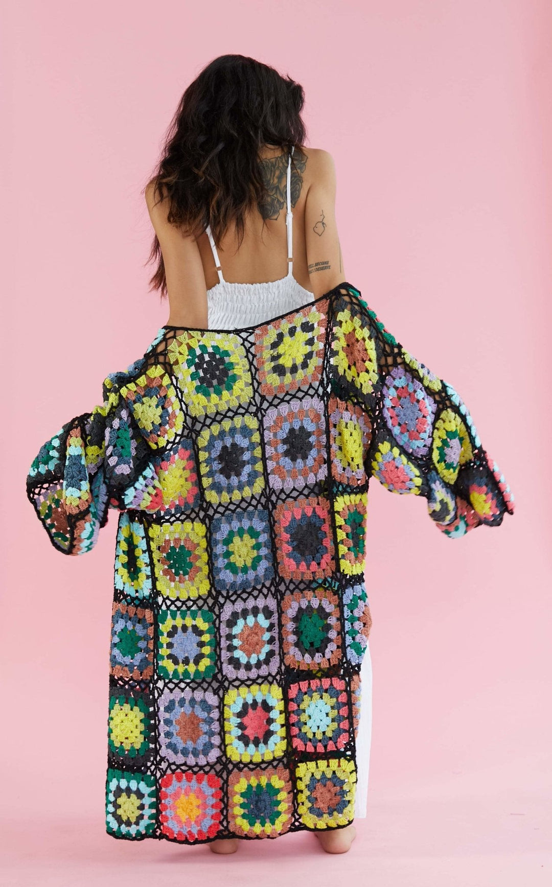 white christmas dresses CROCHET CARDIGAN JACKET KOUMALY, hand made - MOMO NEW YORK