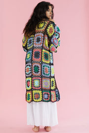 CROCHET CARDIGAN JACKET KOUMALY - sustainably made MOMO NEW YORK sustainable clothing, Boho Chic Dress slow fashion