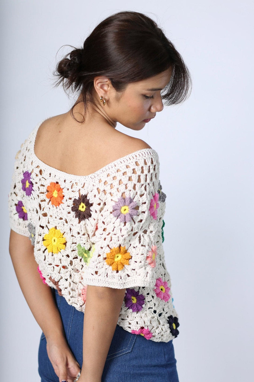 トップス Mix Yarn Crochet Top Mix Yarn Crochet Top
