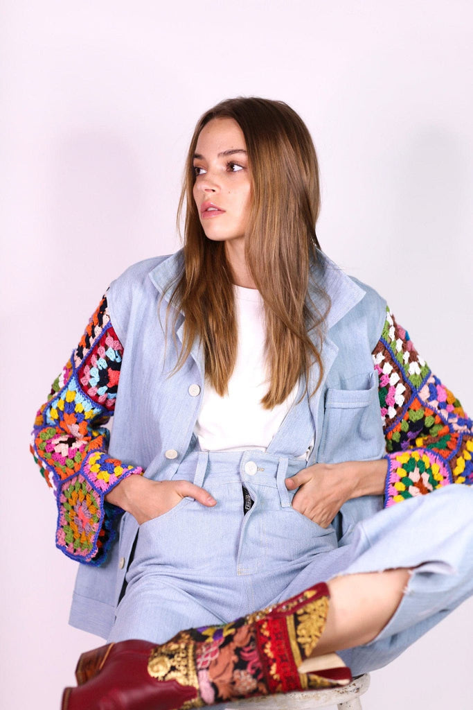 denim-jacket-crochet-sleeves-