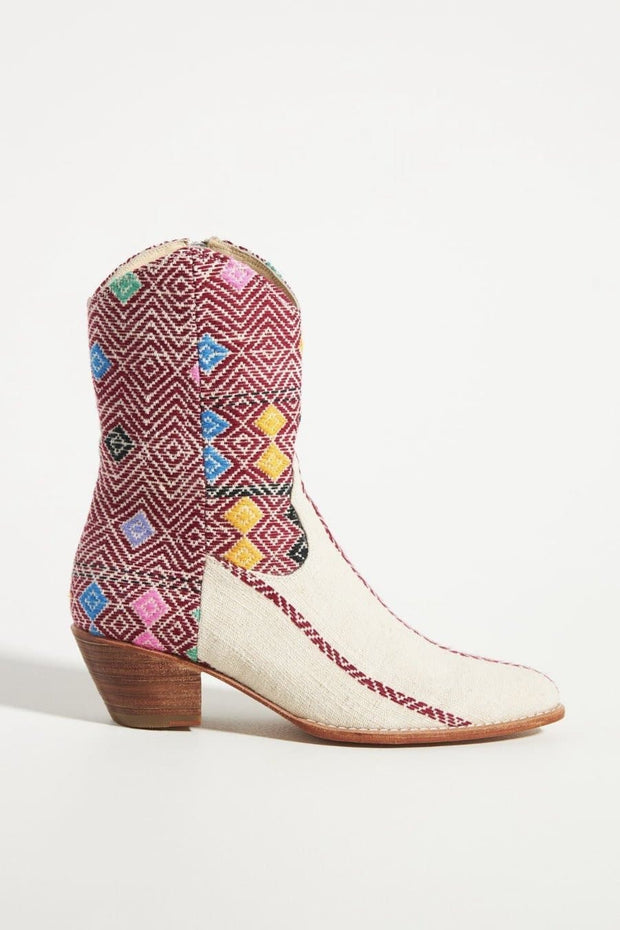 DIAMOND EMBROIDERED WESTERN BOOTS X ANTHROPOLOGIE - sustainably made MOMO NEW YORK sustainable clothing, boots slow fashion
