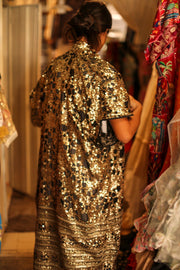 EMBELLISHED SILK KIMONO SILU - sustainably made MOMO NEW YORK sustainable clothing, Kimono slow fashion