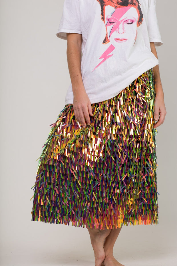 EMBELLISHED SKIRT SRISA - sustainably made MOMO NEW YORK sustainable clothing, skirt slow fashion