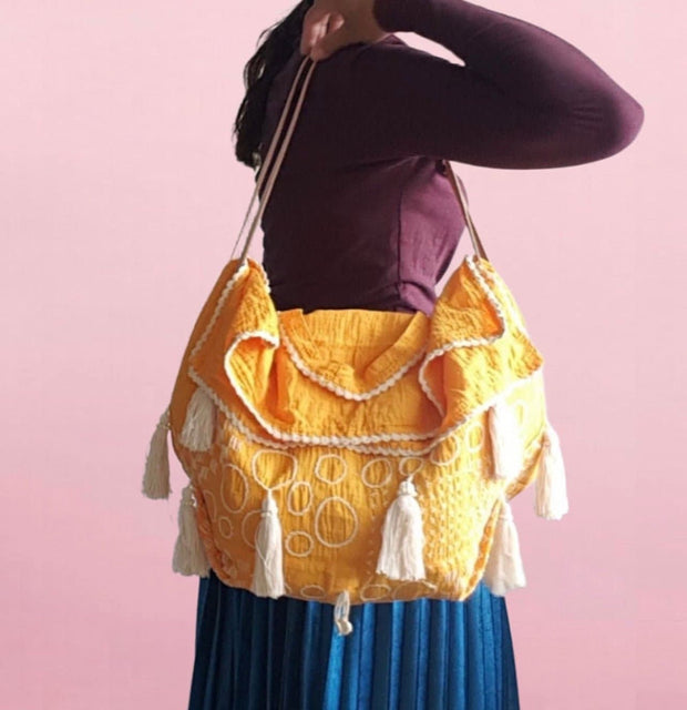Bags, Embroidered Thai Indian Boho Gypsy Yoga Mat Tote Bag