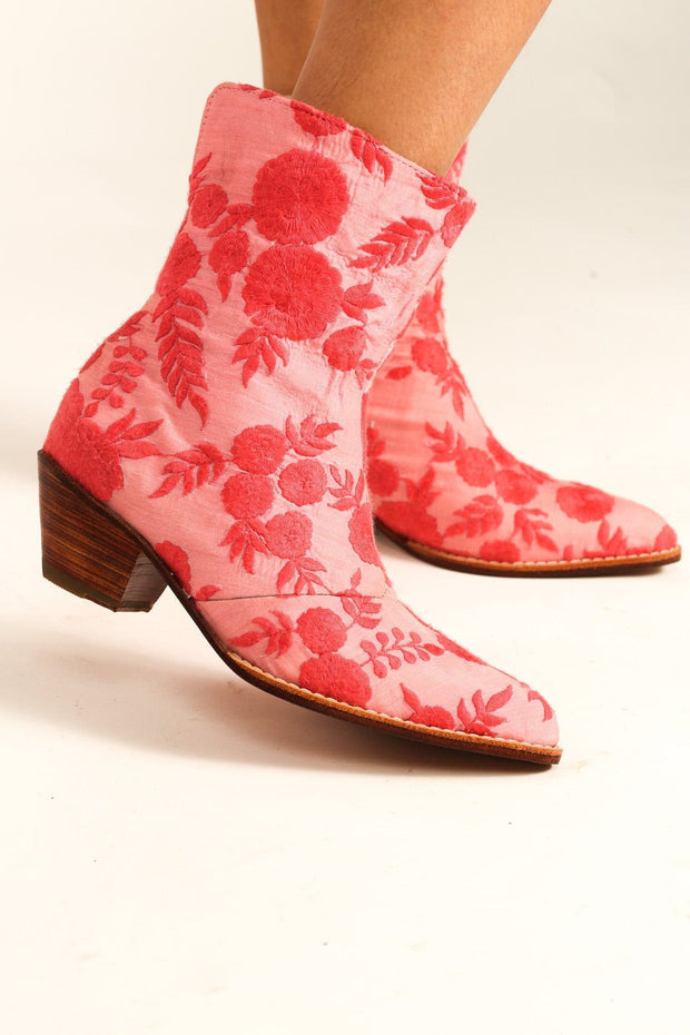 EMBROIDERED BOOTS MADI - sustainably made MOMO NEW YORK sustainable clothing, boots slow fashion