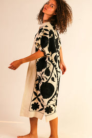EMBROIDERED KIMONO LUNA - sustainably made MOMO NEW YORK sustainable clothing, Kimono slow fashion