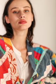 EMBROIDERED PATCHWORK KIMONO HILO - sustainably made MOMO NEW YORK sustainable clothing, slow fashion