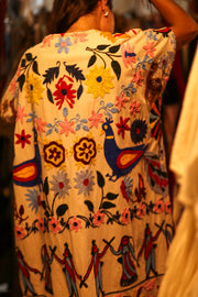EMBROIDERED TRIBAL KIMONO LIOU - sustainably made MOMO NEW YORK sustainable clothing, Kimono slow fashion