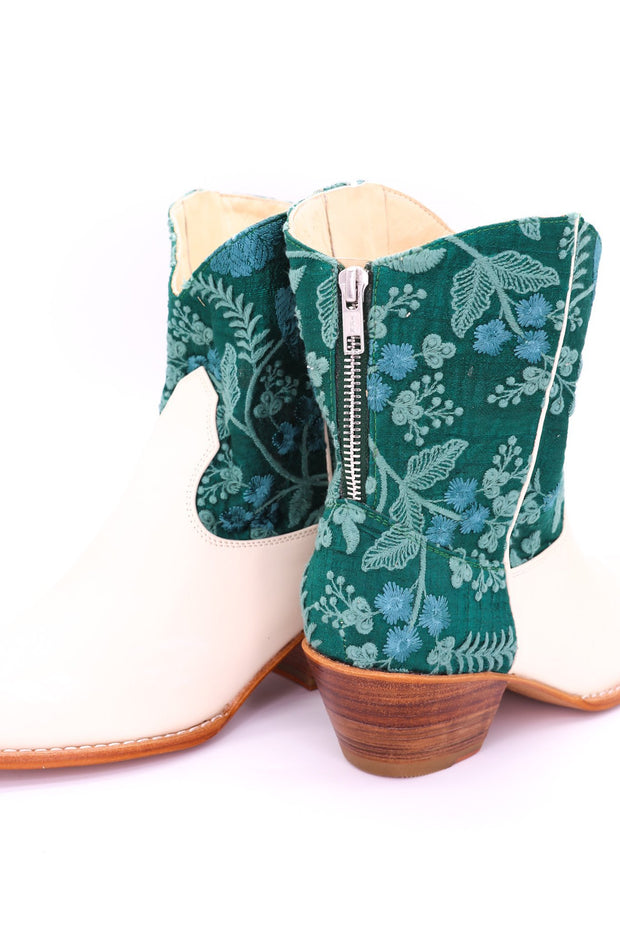 EMBROIDERED WESTERN BOOTIES PATRA - sustainably made MOMO NEW YORK sustainable clothing, boots slow fashion