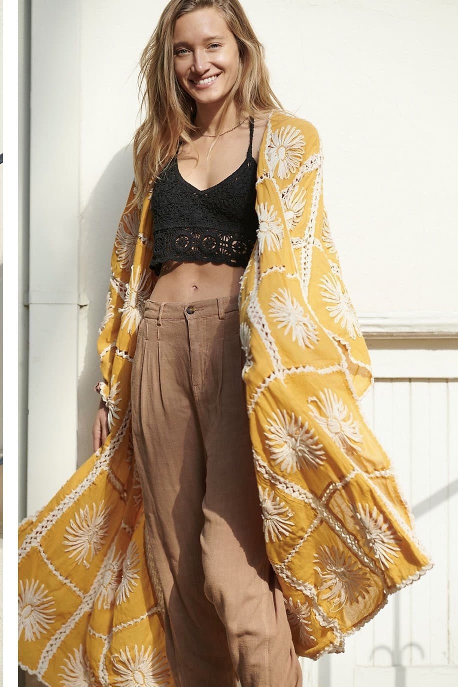 FLORA CROCHET KIMONO X FREE PEOPLE, hand made - MOMO NEW YORK - s