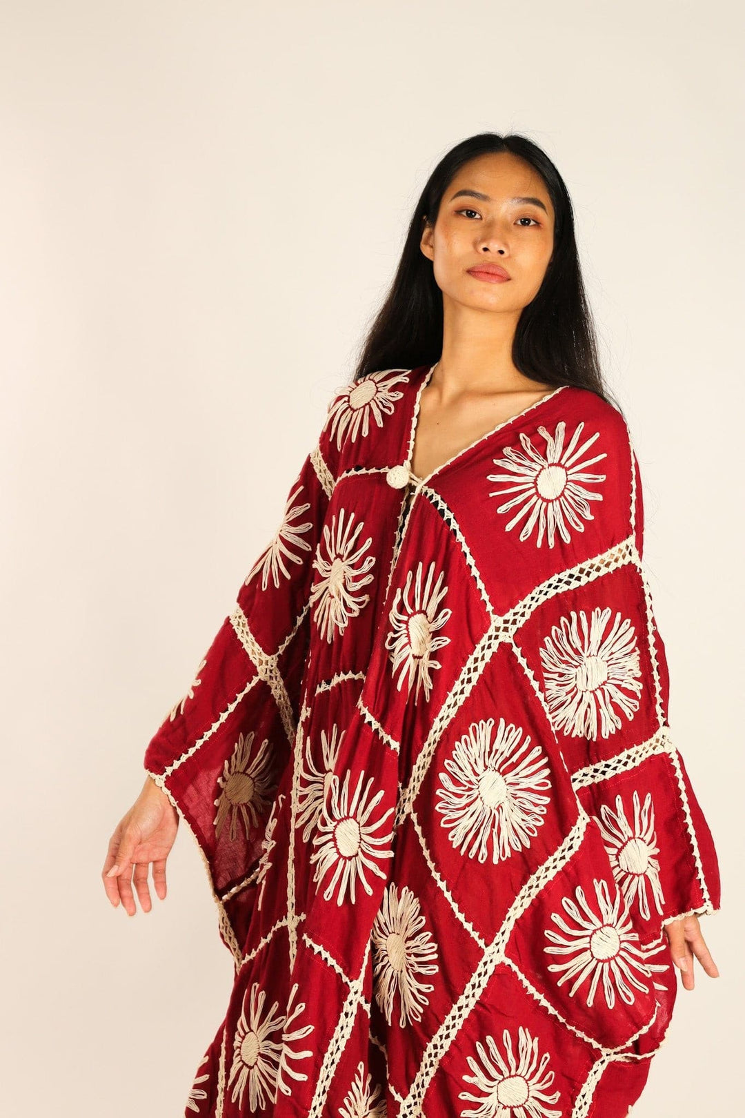 FLORA CROCHET KIMONO X FREE PEOPLE, hand made - MOMO NEW YORK - s