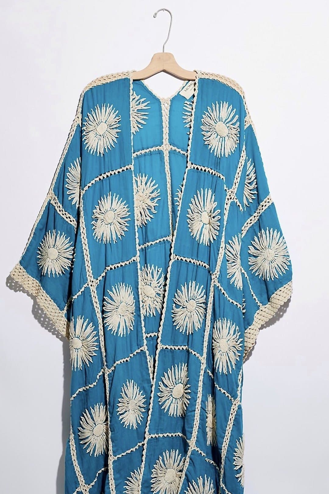 FLORA CROCHET KIMONO X FREE PEOPLE, hand made - MOMO NEW YORK - s