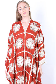FLORA HAND CROCHET KIMONO - sustainably made MOMO NEW YORK sustainable clothing, crochet slow fashion