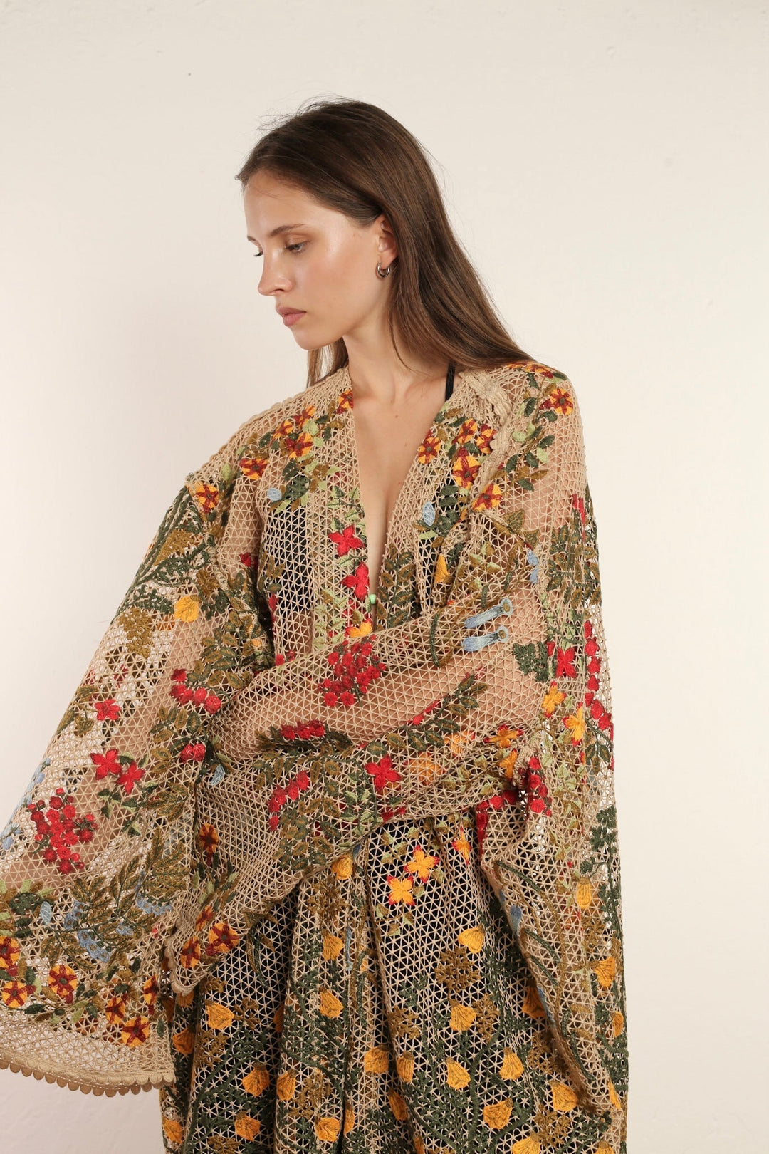 オリジナル作品　KIMONO EMOTIONALS 心象クラフトアート【苺】 Hand Sewn Japanese Wedding Kimono EUC Cranes Flowers | eBay