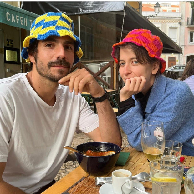 HAND CROCHET HAT BERLIN - sustainably made MOMO NEW YORK sustainable clothing, crochet slow fashion