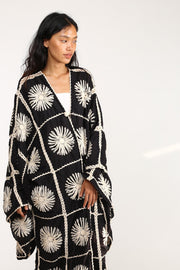 HAND CROCHET KIMONO MAIGRET X FREE PEOPLE - sustainably made MOMO NEW YORK sustainable clothing, Kimono slow fashion