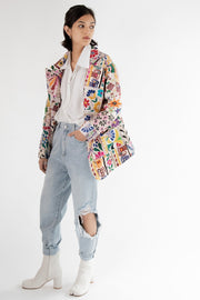 Hand Embroidered Patchwork Jacket Frida - sustainably made MOMO NEW YORK sustainable clothing, fall22 slow fashion