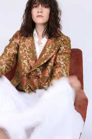 Jacket Frida in Flower Silk print - sustainably made MOMO NEW YORK sustainable clothing, offer slow fashion