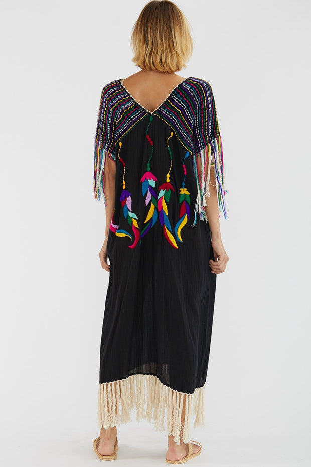 Kaftan Lulu - sustainably made MOMO NEW YORK sustainable clothing, Beach Cover Up slow fashion