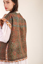 KANTHA COTTON VEST WISUSA - sustainably made MOMO NEW YORK sustainable clothing, Kimono slow fashion