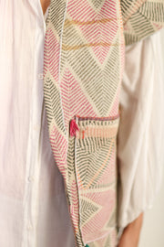 KANTHA QUILT VINTAG FABRIC BILO - sustainably made MOMO NEW YORK sustainable clothing, Kimono slow fashion