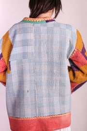 KANTHA VINTAGE JACKET MERLINI - sustainably made MOMO NEW YORK sustainable clothing, slow fashion