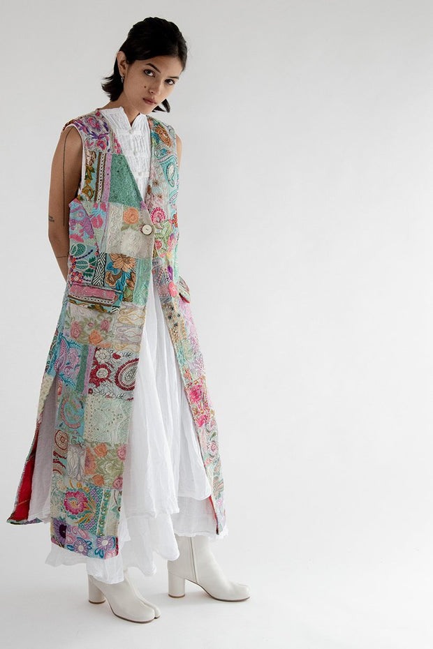 Kimono Coat Jaune - sustainably made MOMO NEW YORK sustainable clothing, Kimono slow fashion