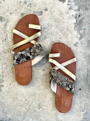 Leather String Sandals - sustainably made MOMO NEW YORK sustainable clothing, mules slow fashion