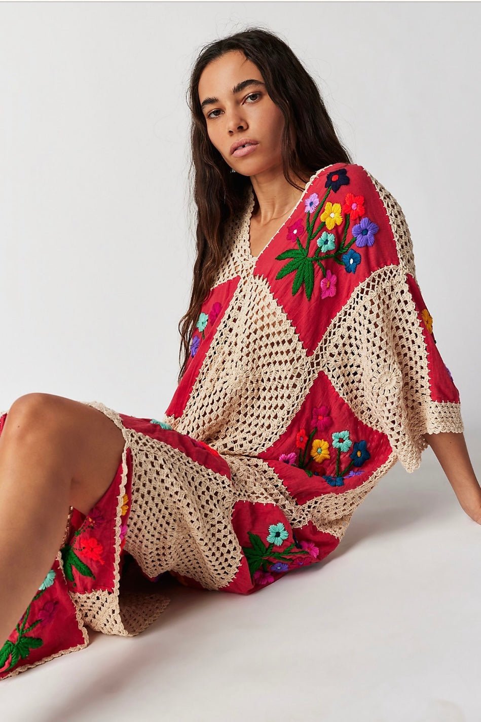 LOVE STORY CROCHET KAFTAN, hand made - MOMO NEW YORK