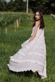 MAXI COTTON DRESS EVEREST - sustainably made MOMO NEW YORK sustainable clothing, dress slow fashion