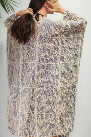 MAXI KIMONO HAND STITCH BONYU - sustainably made MOMO NEW YORK sustainable clothing, Kimono slow fashion