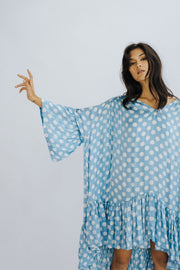 MODAL SILK KAFTAN DRESS SUNNI - sustainably made MOMO NEW YORK sustainable clothing, Boho Chic slow fashion
