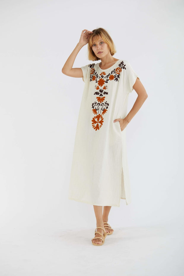 Muumuu Dress Mamy - sustainably made MOMO NEW YORK sustainable clothing, Boho Chic slow fashion