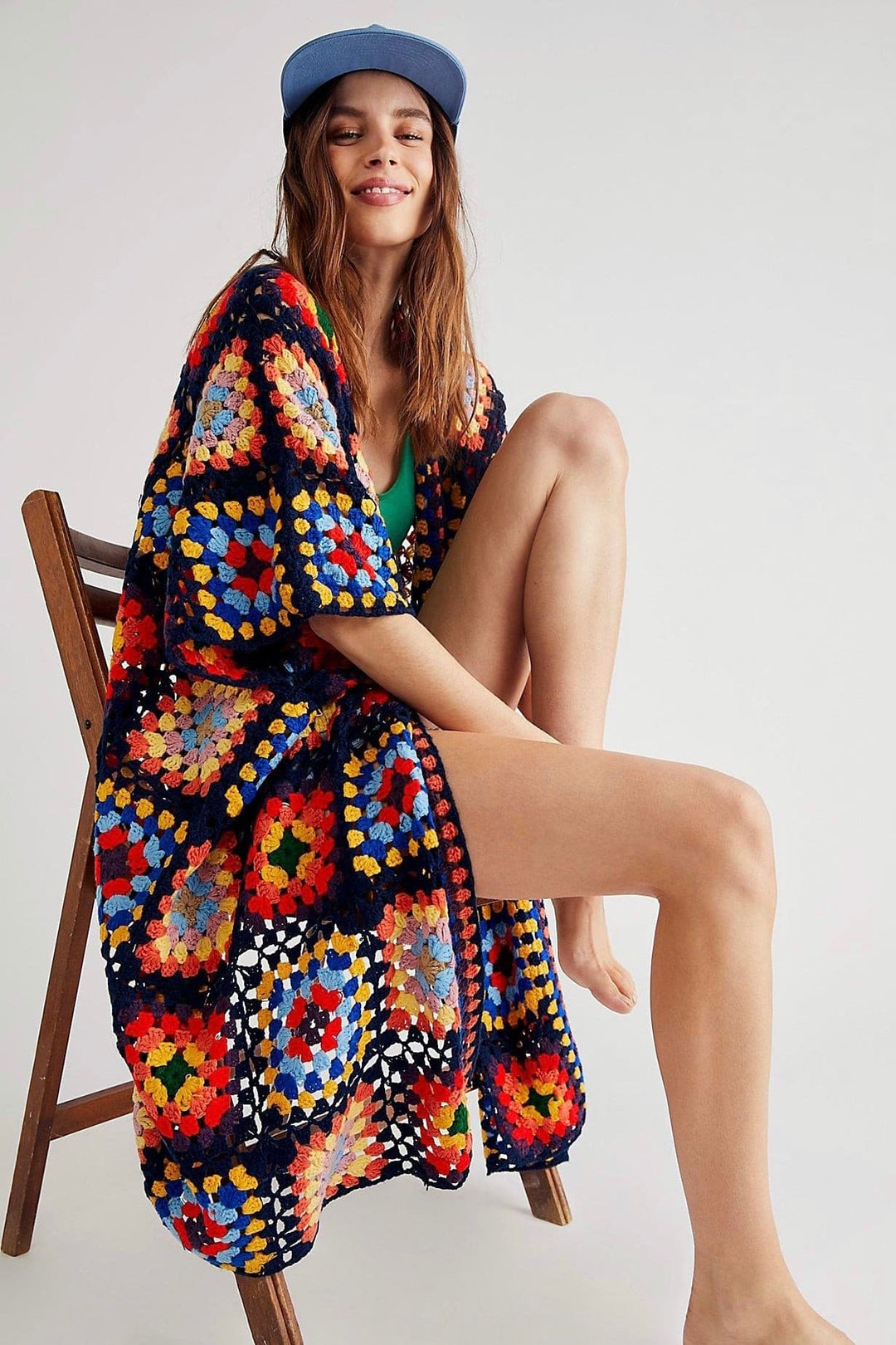 NONI HAND CROCHET PONCHO X FREE PEOPLE, hand made - MOMO NEW YORK