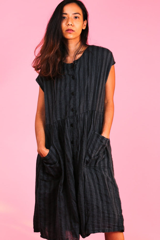 ORGANIC COTTON DRESS HEIDI - sustainably made MOMO NEW YORK sustainable clothing, Boho Dress slow fashion