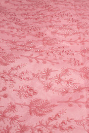 PINK EMBROIDERED SILK B32-14 - sustainably made MOMO NEW YORK sustainable clothing, slow fashion
