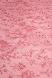 PINK EMBROIDERED SILK B32-14 - sustainably made MOMO NEW YORK sustainable clothing, slow fashion
