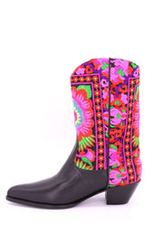 SELINA TRIBAL EMBROIDERED WESTERN BOOTS X FREE PEOPLE - sustainably made MOMO NEW YORK sustainable clothing, boots slow fashion