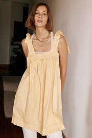 SHOULDER SUMMER DRESS ANNABELLE - sustainably made MOMO NEW YORK sustainable clothing, kaftan slow fashion