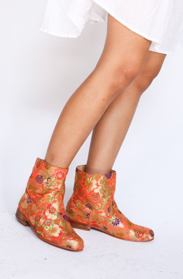 SILK ANKLE BOOTS JUDD - sustainably made MOMO NEW YORK sustainable clothing, boots slow fashion