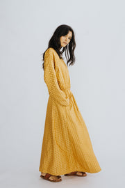 SILK DRESS CAMIA - sustainably made MOMO NEW YORK sustainable clothing, kaftan slow fashion