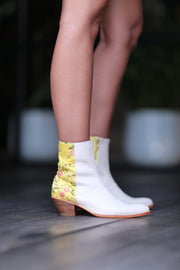 SILK EMBROIDERED BOOTS MISA - sustainably made MOMO NEW YORK sustainable clothing, boots slow fashion