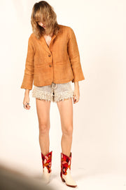 SILK EMBROIDERED WESTERN BOOTS X ANTHROPOLOGIE - sustainably made MOMO NEW YORK sustainable clothing, boots slow fashion