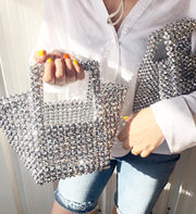 Sparkle Beaded Bag Stylist Pernille - sustainably made MOMO NEW YORK sustainable clothing, Beaded slow fashion