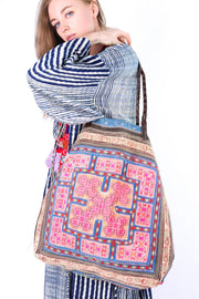 TRIBAL TOTE SHOPPER BILLIE JEAN - sustainably made MOMO NEW YORK sustainable clothing, samplesale1022 slow fashion