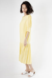 Yellow Dress Agnes - sustainably made MOMO NEW YORK sustainable clothing, kaftan slow fashion
